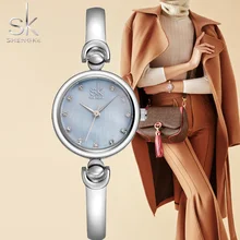SK Reloj Mujer Mode Bracelet Montres Marque Femme Genève Quartz Montre Horloge Étanche Filles Cadeau Montre-Bracelet 2017