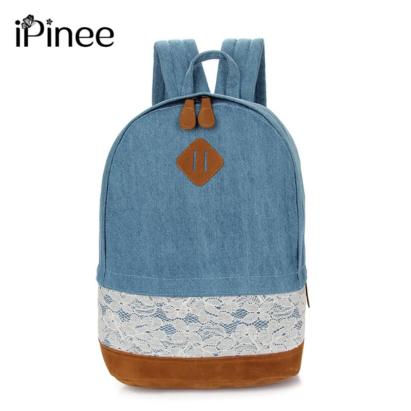 

iPinee Women Denim Backpacks Large School Bags For Teenagers Girls Rucksack Mujer Mochila Escolar Feminina Travel Bags