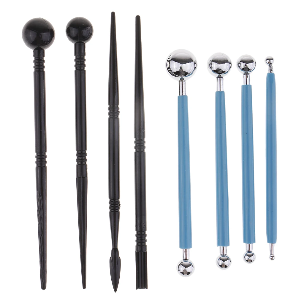 18pcs Polymer Modeling Clay Sculpting Tools, Dotting Pen, Ball Stylus, Pottery Ceramic Clay Tool Kit for Hobbies, Nail Art