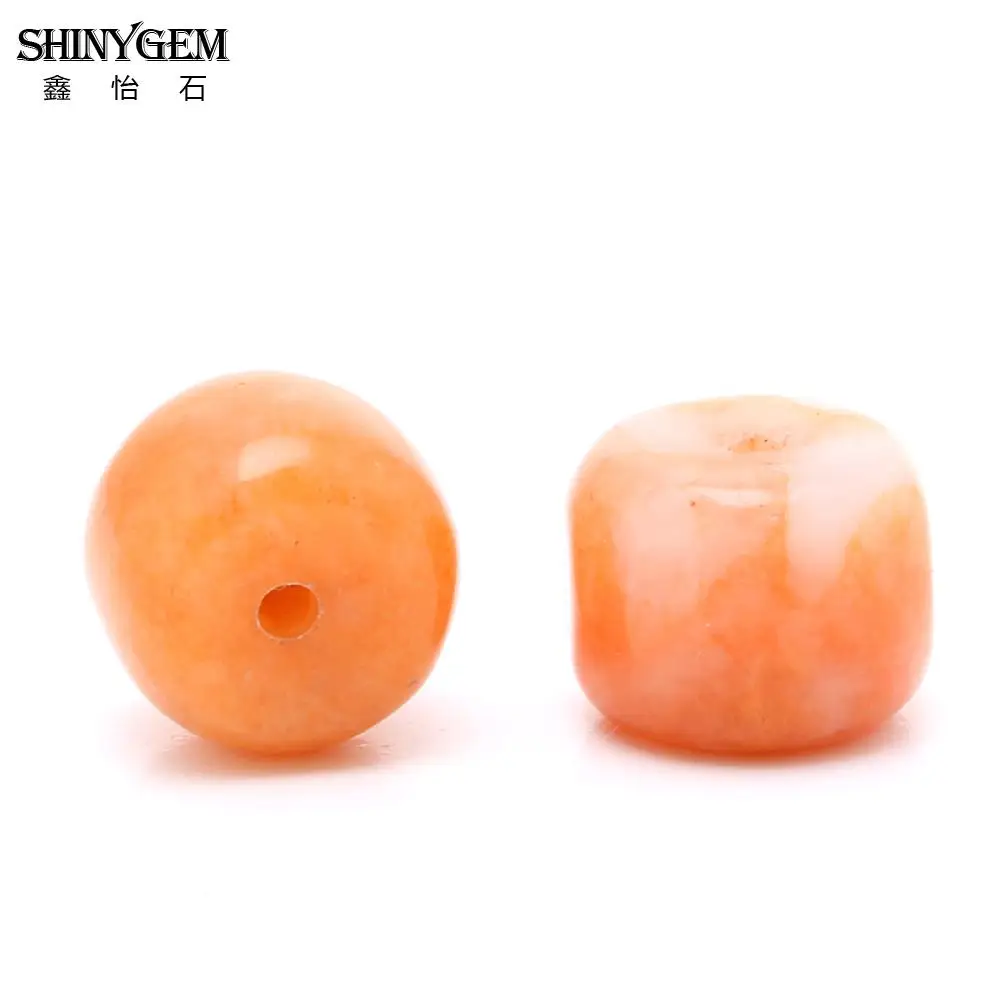 

ShinyGem Orange Agates Loose Beads 8*10mm Flat Round Abacus Agates Wholesale Natural Stone Beads For Jewelry Making 20pcs/Lot