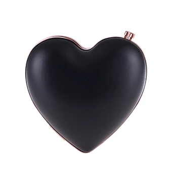 

Retro Red Black Heart Clutch Bag Women Messenger Bags Bride Wedding Party Evening Bag Mini Small Chain Shoulder Bag New