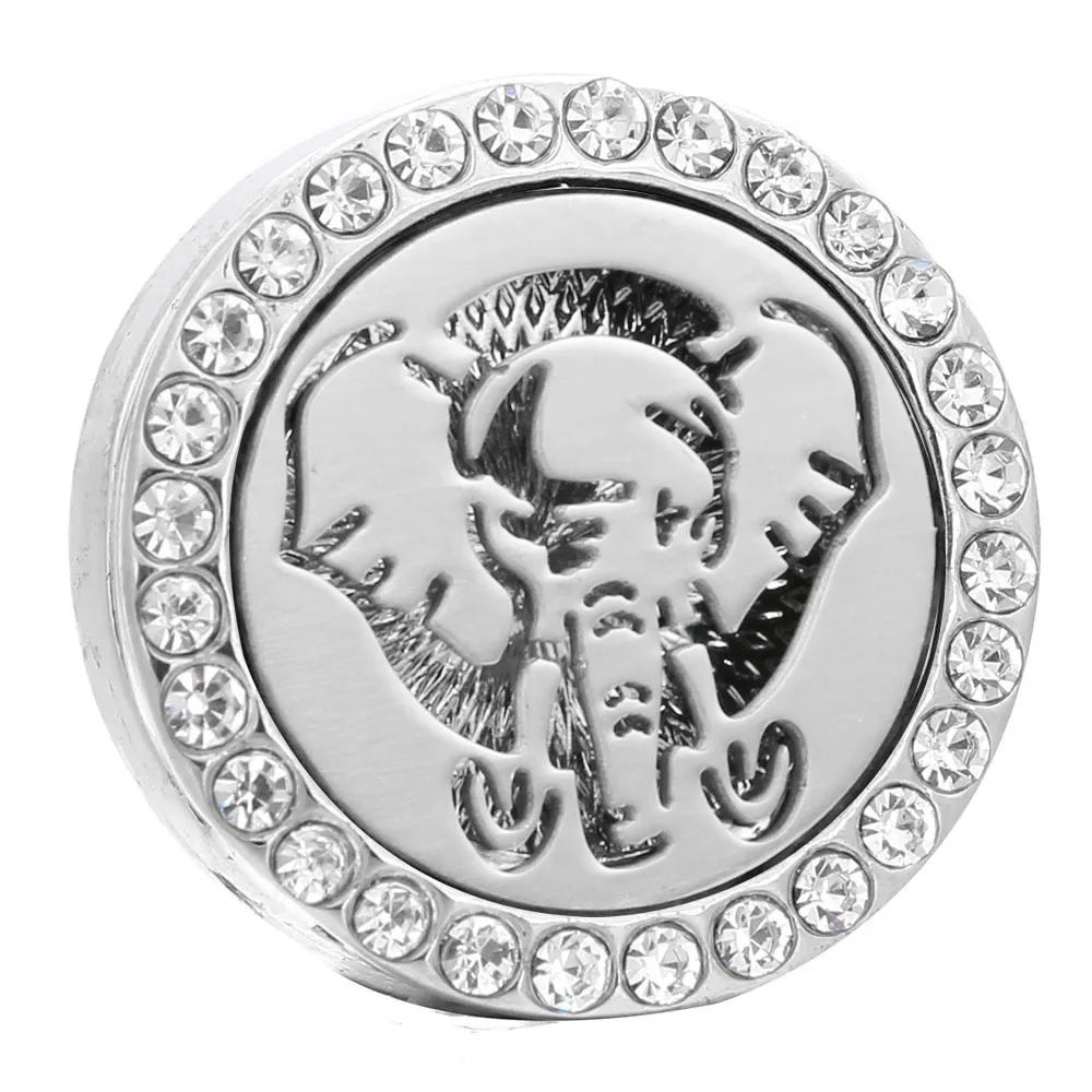 

2019 Aromatherapy Elephant 18mm Snap Buttons Perfume Locket Magnetic Stainless Steel Essential Oil Diffuser Snap Button Jewelry