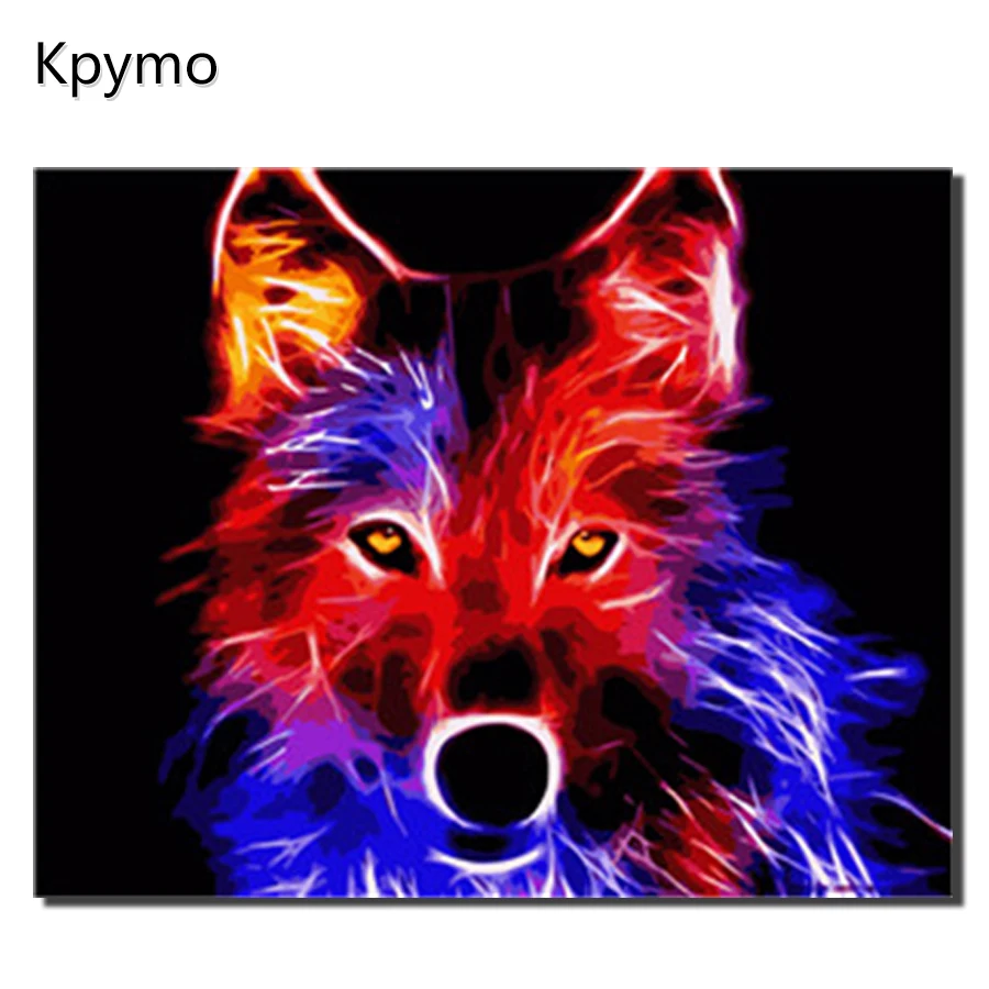 

Painting by Numbers wolf Diy Oil Canvas Painting Wall Art Coloring By Numbers Digital Painting Home Decor Handpainted Paint