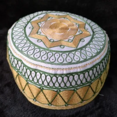 Исламские молитвенные кепки s мужские Yarmulke капот еврейский Musulman мужские индийские аравийские шапки Мужские Moslim Allah Kipa платок Саудовская Аравия шапка - Цвет: green Prayer Caps