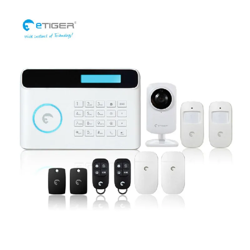 

eTIGER S4 Wireless GSM + PSTN Alarm System 433Mhz With Wi-Fi IP Camera