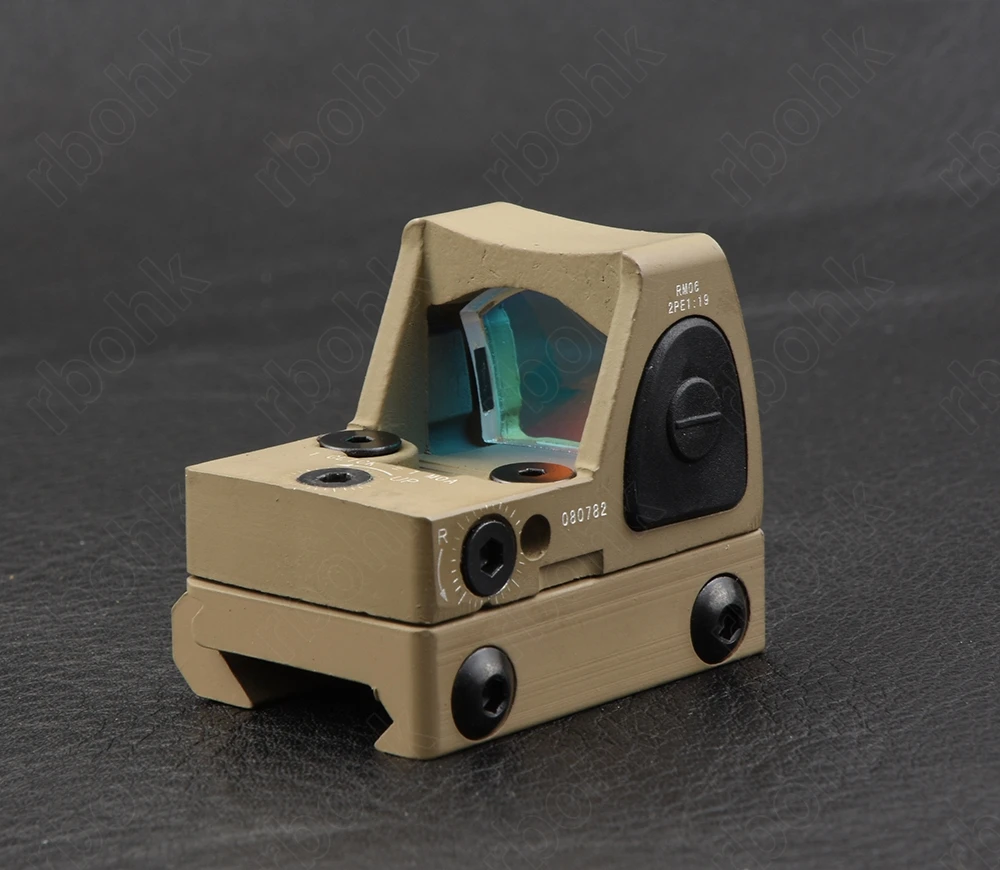 Тактический прицел trijicon style RMR Reflex 1x red dot с 20 мм 1913 Пикатинни и Глок База крепление ключ переключатель M6327