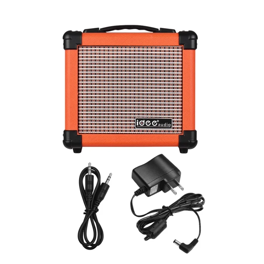 IDEEAUDIO MA-1 10 Вт портативный Настольный усилитель для электрогитары с двумя регулируемыми каналами комбо-усилитель оранжевый - Цвет: US Plug