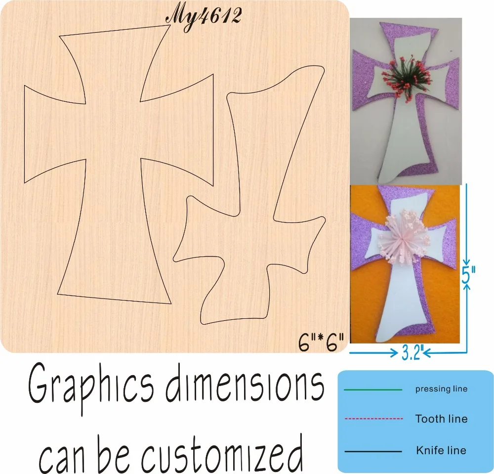 

Cross 3 Wooden die New Compatible MY The details are size mold, graphic size,