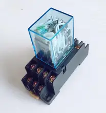 Intermediate relay MY4NJ small electromagnetic relay Power Relay with Base 14Pins DC12V AC12V DC24V AC24V AC110V AC220V Intermediate relay MY4NJ small electromagnetic relay Power Relay with Base 14Pins DC12V AC12V DC24V AC24V AC110V AC220V