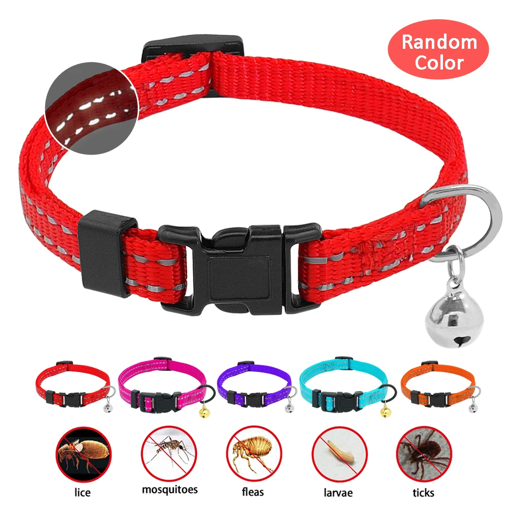 

Reflective Nylon Dog Anti Flea Tick Collar Effective Against Mosquitoe Lice Mite Collars Neck Strap Long Protection From Insects