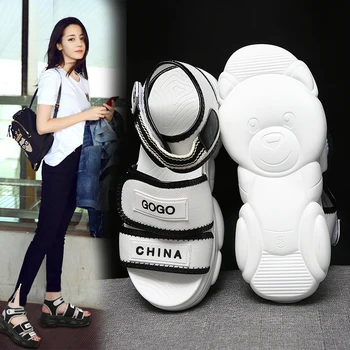 

Outdoor Platform Women Bear Sport Sandals Summer Beach Shoes Woman Sandalias Breathable Thick Sole Mujer Casual Footwear 39 40