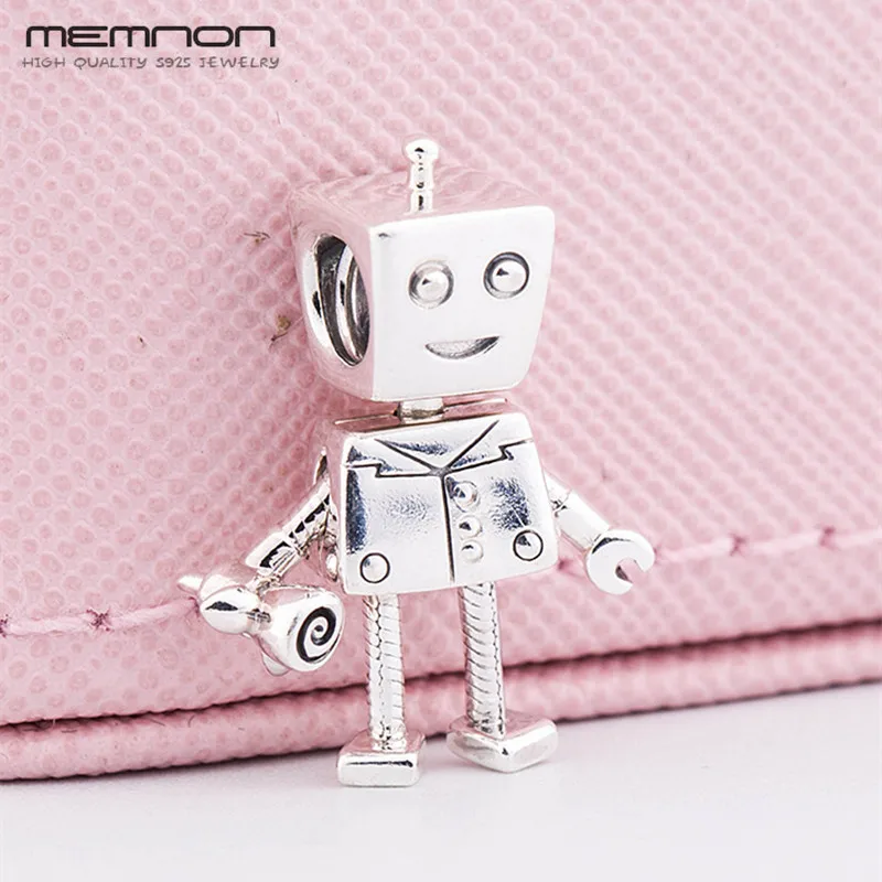 

2019 Valentine's Day Rob Bot charms beads 925 sterling silver fashion charms fit S925 bead charm Bracelets DIY Jewelry For women