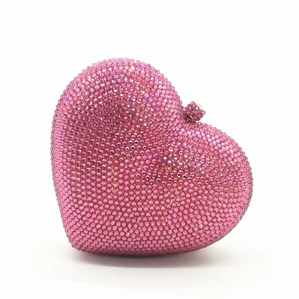 XIYUAN white/black/red/hot pink/silver/green heart shape Evening Bags Clutch Handbags Chain Shoulder Bag For Bridal Party gifts XIYUAN white/black/red/hot pink/silver/green heart shape Evening Bags Clutch Handbags Chain Shoulder Bag For Bridal Party gifts