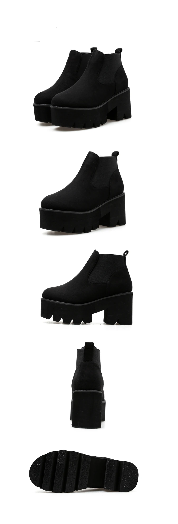 Ботинки в стиле панк; bottes femmes; ботинки на платформе; Осенняя обувь; женские ботильоны; зимняя обувь на высоком каблуке; мотоботы; модная женская обувь; YMA531