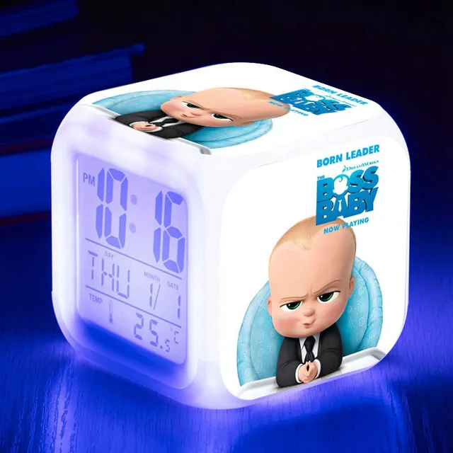 Kids Birthday Gifts Movie The Boss Baby LED Alarm Clock Digital reloj