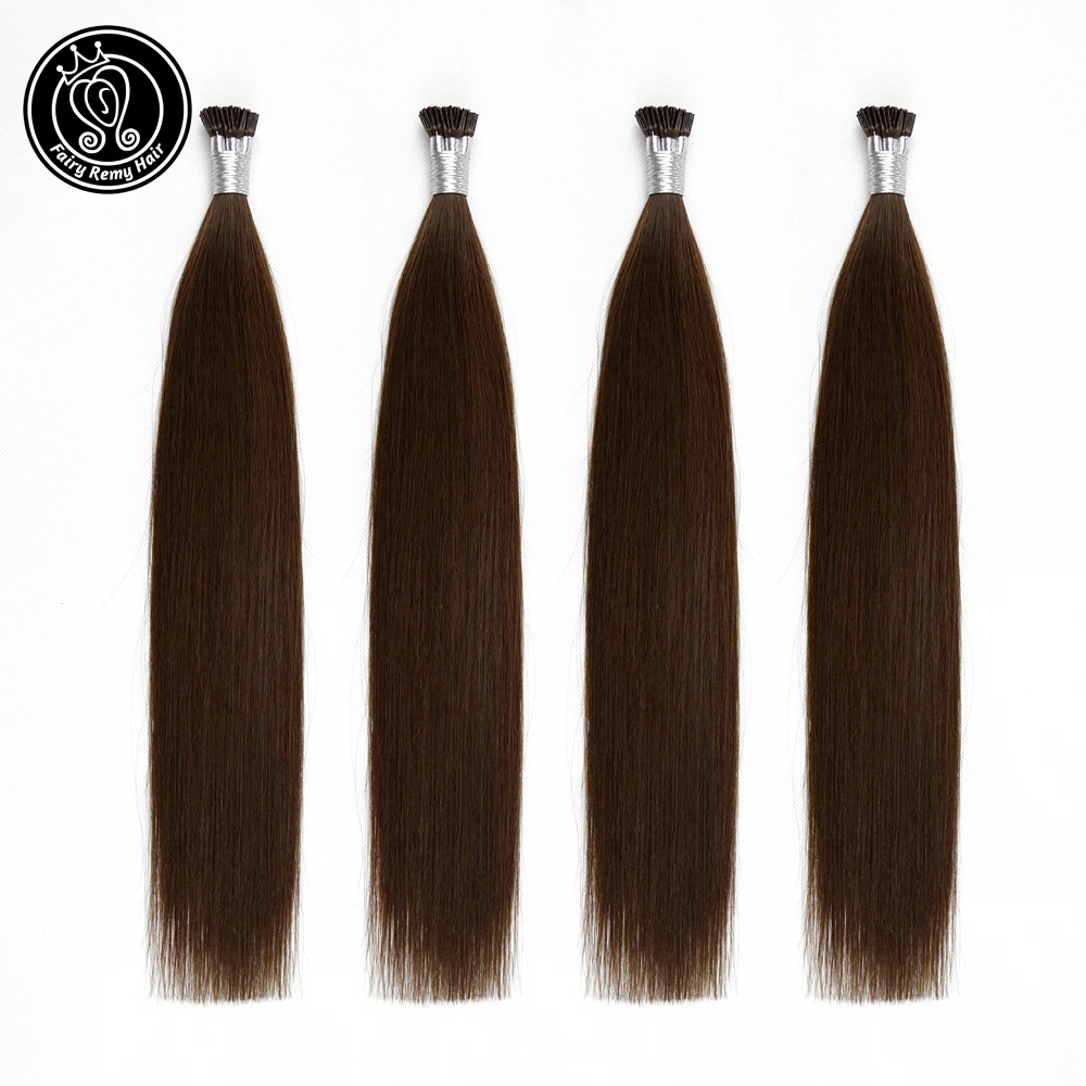 Фея Волосы Remy 0 8 г/локон 16 &quot18&quot 20 &quotRemy настоящие необрезанные волосы для