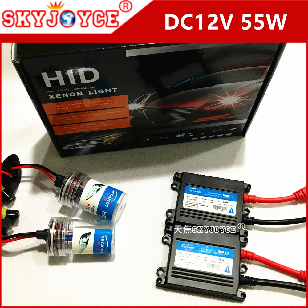 

10X DC12V DHL hid car headlight xenon hid H7 H11 hid kit H1 hid 8000K H3 H10 HB3/4 H27 H4-1 hid xenon kit 55W hid xenon ballast