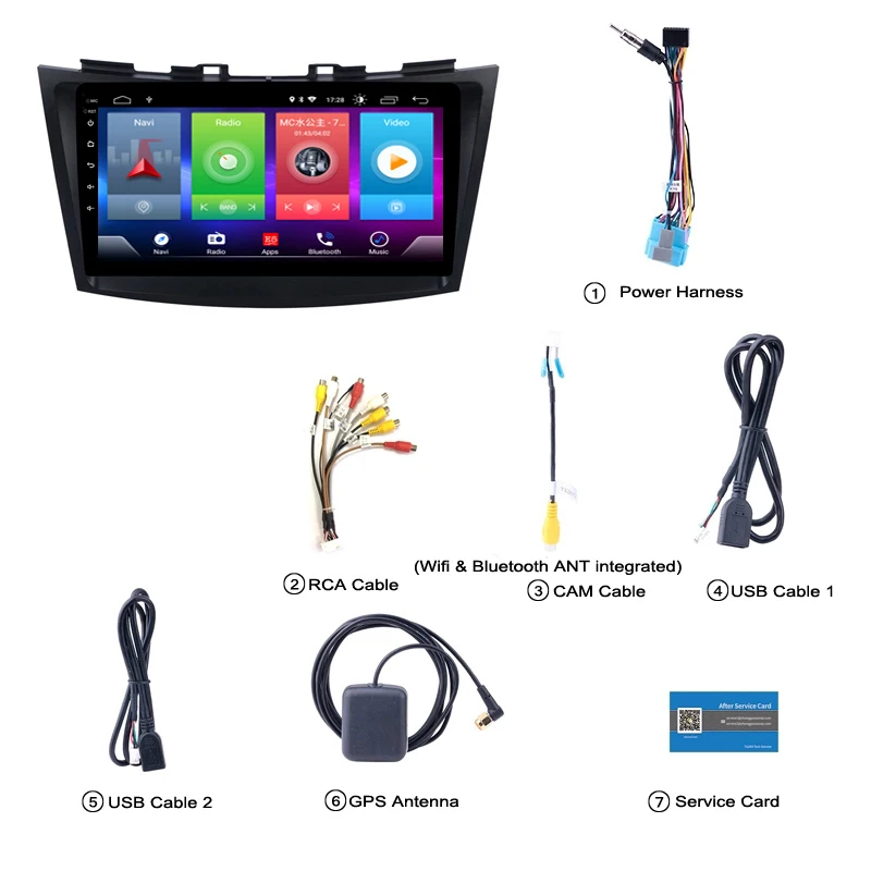 Perfect Car Android 8.1 Multimedia Player for SUZUKI ERTIGA SWIFT 2012 GPS Navigation Device bluetooth steering wheel control support 1