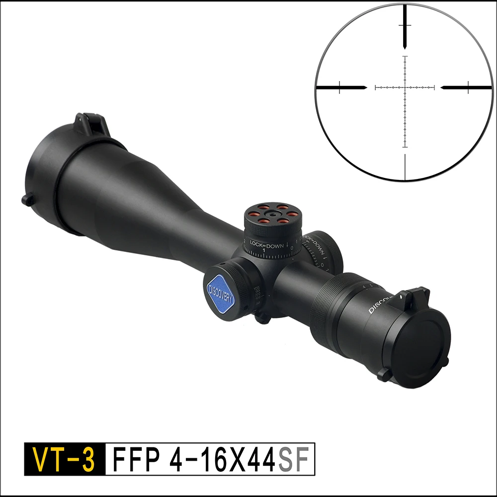 

Discovery FFP hunting optical VT-3 4-16X44 SF First focal length compact sight Sniper Tactical Airgun Rifle Scope fit .308win