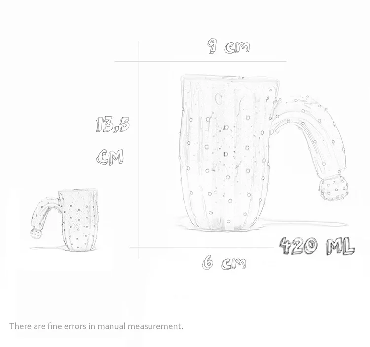Милый 3D кактус кружка маленькая свежая креативная растительная чашка для воды простой ручной работы керамическая Подарочная чашка для растений необычная кружка чашка CL0324