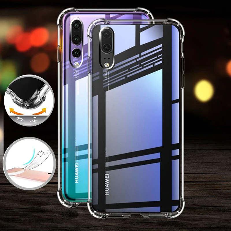 100pcs Ultra Thin Air Cushion TPU Crystal Case For Huawei P30 P20 Pro