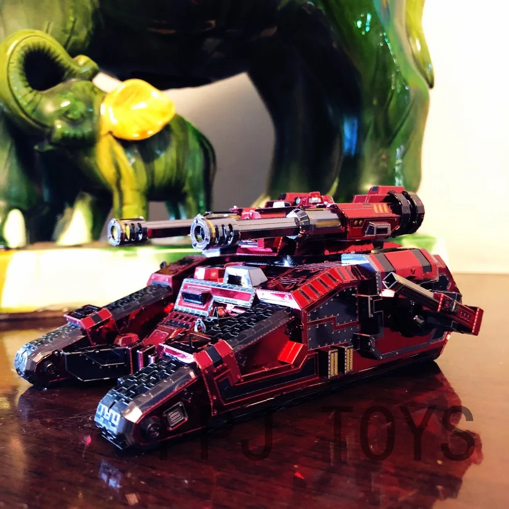 

3D Metal Nano Puzzle Galaxy Craft Scarlet Knight Model Kit DIY 3D Laser Cut Assemble Jigsaw Toys New Year Gift+Free gloves