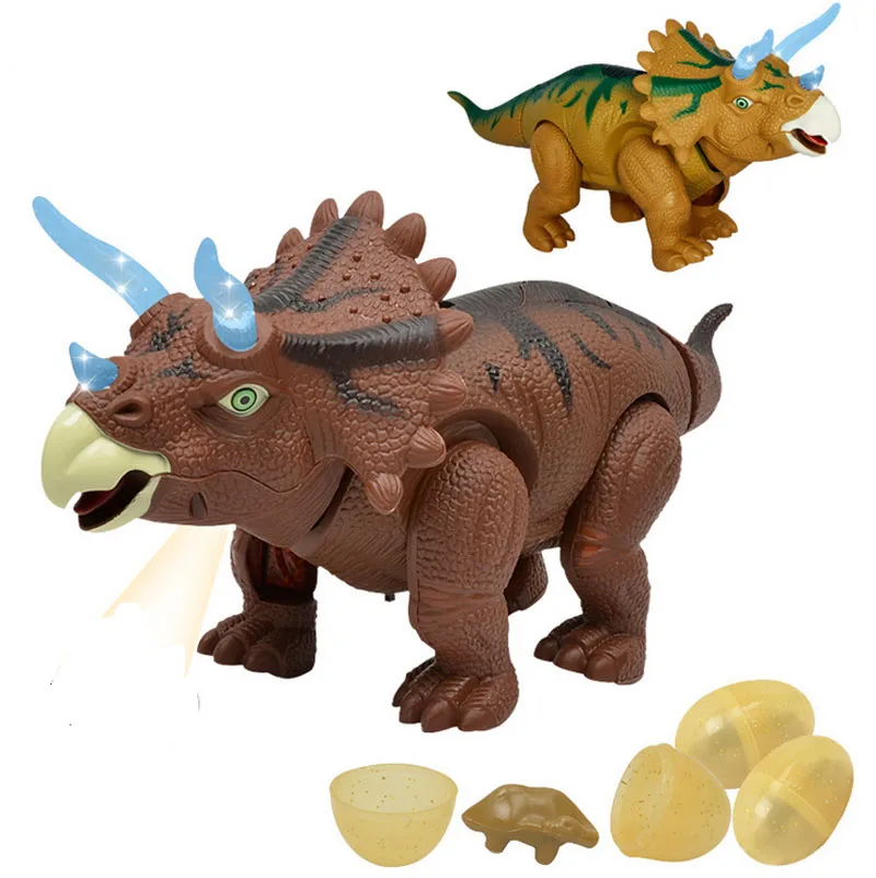 38CM RC Electric Walking Lay Eggs Dinosaur Remote Control Electronic Robot With Light Sound For Kids Baby Toys Christmas Gift