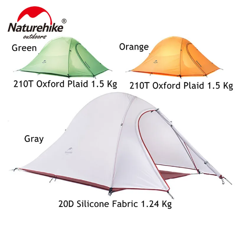 Naturehike CloudUp 20D/210T полиэстер сверхлегкий Тент Открытый Кемпинг путешествия палатка для 1 человека 4 сезона