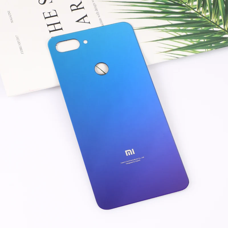 Стеклянный корпус батареи для Xiaomi Mi 8 lite чехол из закаленного стекла Запасная часть