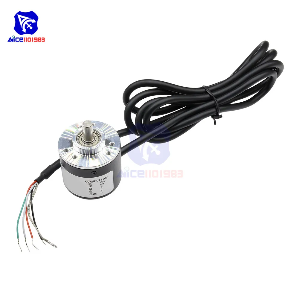 

Encoder 360 P/R Photoelectric Incremental Rotary 5-24V AB 2 Phases 6mm Shaft