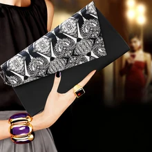 2017 New Serpentine Genuine Leather Womens Black Clutch Vintage Day Clutches Lady Evening Bags Dinner Party Purses Shoulder Bag 2017 popular hand carve china vintage genuine leather womens bags