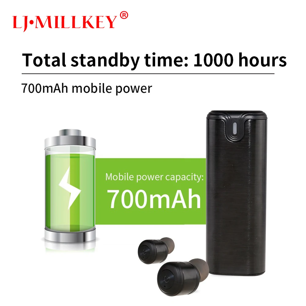 

TWS wireless Bluetooth headset stereo handfree sports Bluetooth earphone with Charging box for iphone Android LJ-MILLKEY YZ153