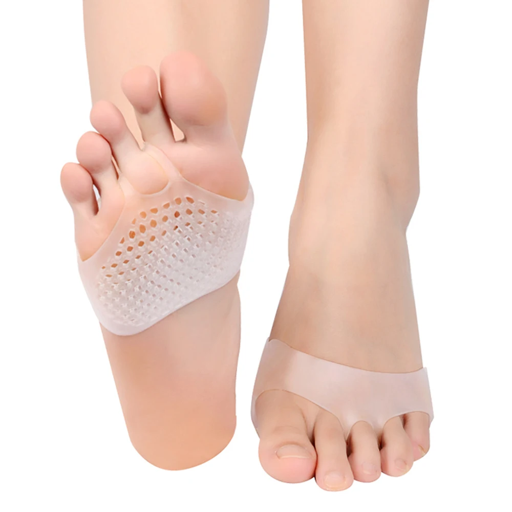 

Silicone Gel Insoles Forefoot Pad High Heel Shock Absorption Anti Slippery Feet Pain foot Care Shoe Mat Lady Breathable Size