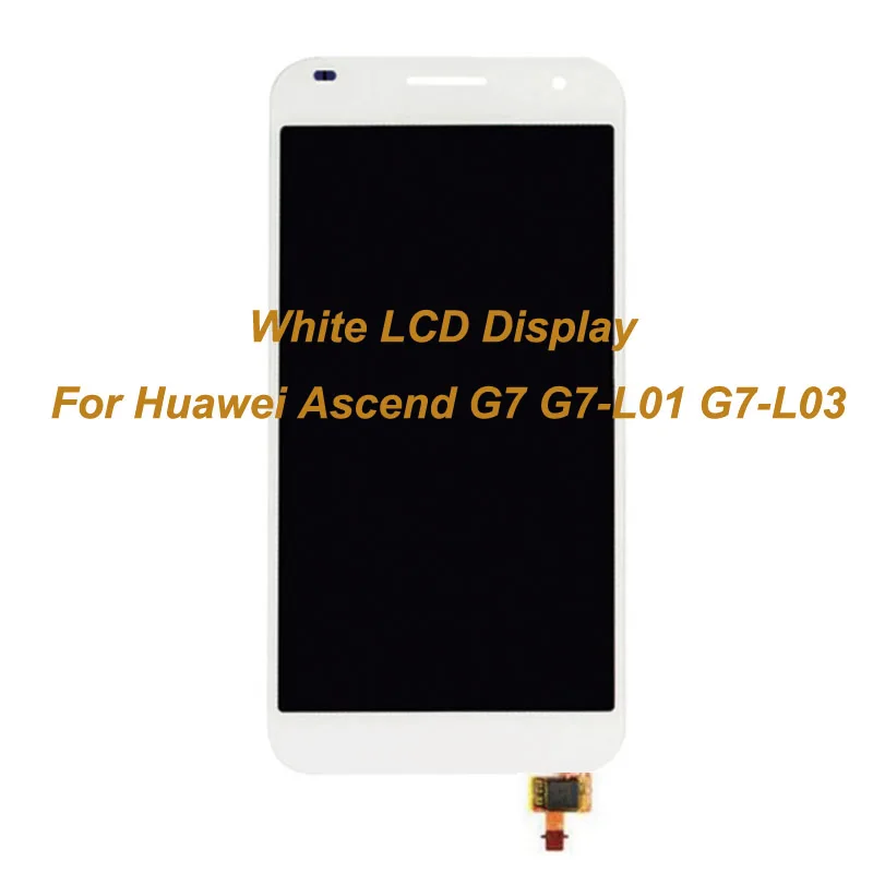 imágenes para Para huawei ascend g7 g7-l01 g7-l03 nueva pantalla táctil blanco asamblea reemplazos digitalizador del sensor de cristal + lcd panel de visualización de la pantalla imágenes para Para huawei ascend g7 g7-l01 g7-l03 nueva pantalla táctil blanco asamblea reemplazos digitalizador del sensor de cristal + lcd panel de visualización de la pantalla
