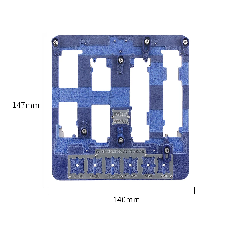UANME 8 in 1 Motherboard Fixture IC Chip NAND Flash PCIE A8 A9 A10 A11 CPU Holder for iPhone 8p 7p 6sp 6p 6g BGA Repair Tool