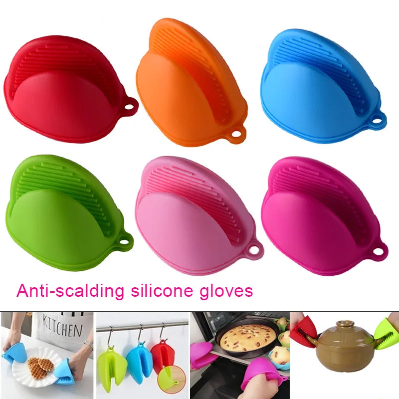 2018 Hot Sale Silicone Kitchen Organizer Insulated Heat Pot Clips Microwave Oven Gloves Plate Clip Keukenhulpjes #50 |