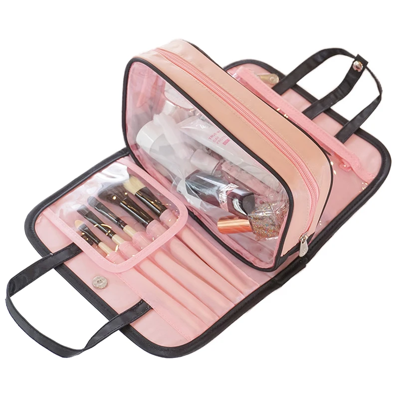 

2019 Waterproof Travel Cosmetic Case For Women Large Capacity Makeup Bag Female Wash Kits Tote Storage Bag Handy Handbag 300D
