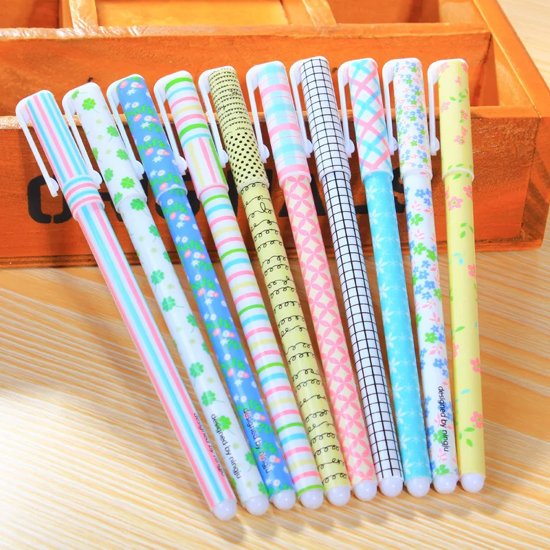 Wholesale 10pc Kawaii Colorful Gel Pen Ink Pen Stationery School Office Supplies 