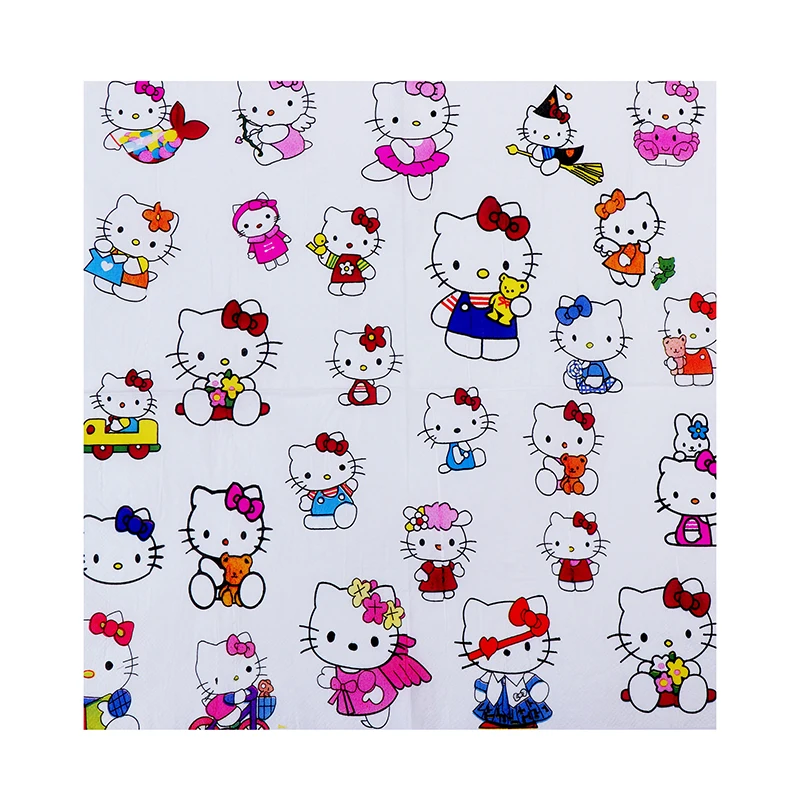 Новые милые hello kitty бумага для кошки салфетки кафе вечерние салфеток украшение в