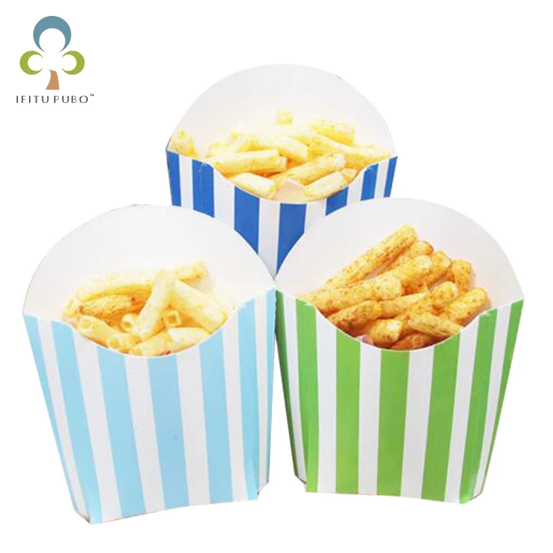 12pcs Lot Striped Style French Fry Boxes Wedding Baby Shower 12pcs Lot Striped Style French Fry Boxes Wedding Baby Shower