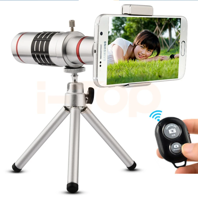 imágenes para 2017 kit de lente Móvil Universal Clips 18x Zoom Telescopio Teleobjetivo Lentes con el Trípode Para el iphone 5 5S 6 6 s 7 8 Plus Smartphone imágenes para 2017 kit de lente Móvil Universal Clips 18x Zoom Telescopio Teleobjetivo Lentes con el Trípode Para el iphone 5 5S 6 6 s 7 8 Plus Smartphone