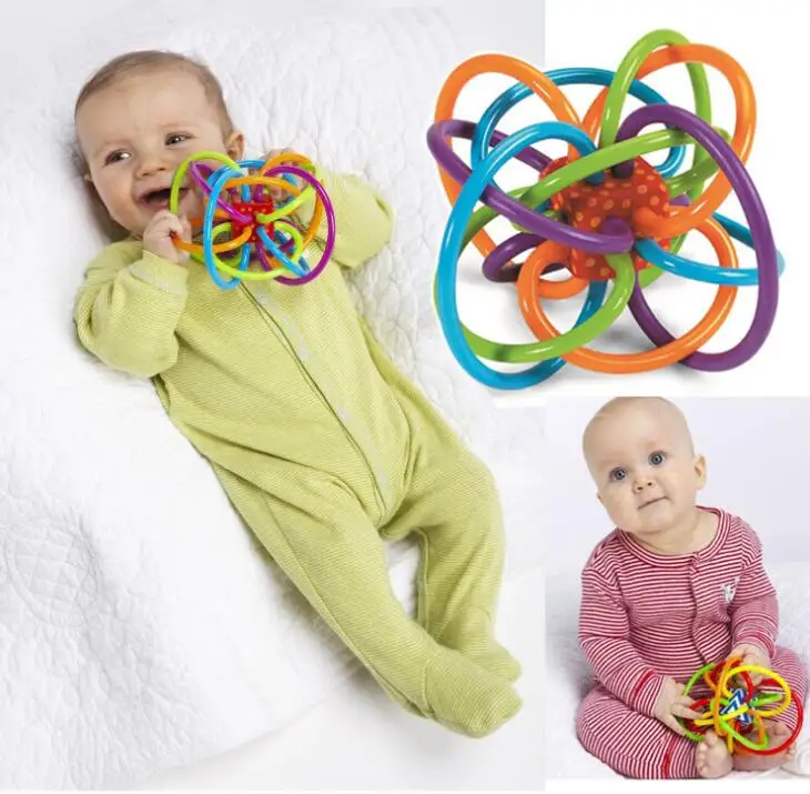 Детские игрушки Fun немного громкий звонок мяч ребенок мяч игрушки-погремушки развивать ребенка интеллект ребенка схватив игрушку Пластик