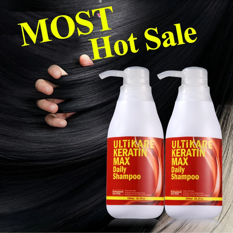Christmas gifts New smooth and shine products Keratin daily shampoo 2pcs 600ml free shipping