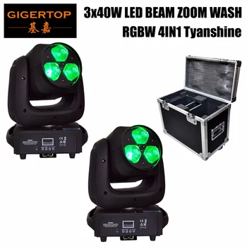

TIPTOP Super Beam 3x40W RGBW 4IN1 LED Moving Head Light OLED Display DMX512/Auto/Sound/Master-slave Running Linear Dimmer Strobe