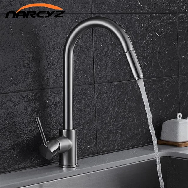 Cheap New style Luxury Nickel Single Handle Kitchen Faucet Pull Out Sprayer 360 Rotatable Single Hole Sink Mixer Tap XT-84 Cheap New style Luxury Nickel Single Handle Kitchen Faucet Pull Out Sprayer 360 Rotatable Single Hole Sink Mixer Tap XT-84