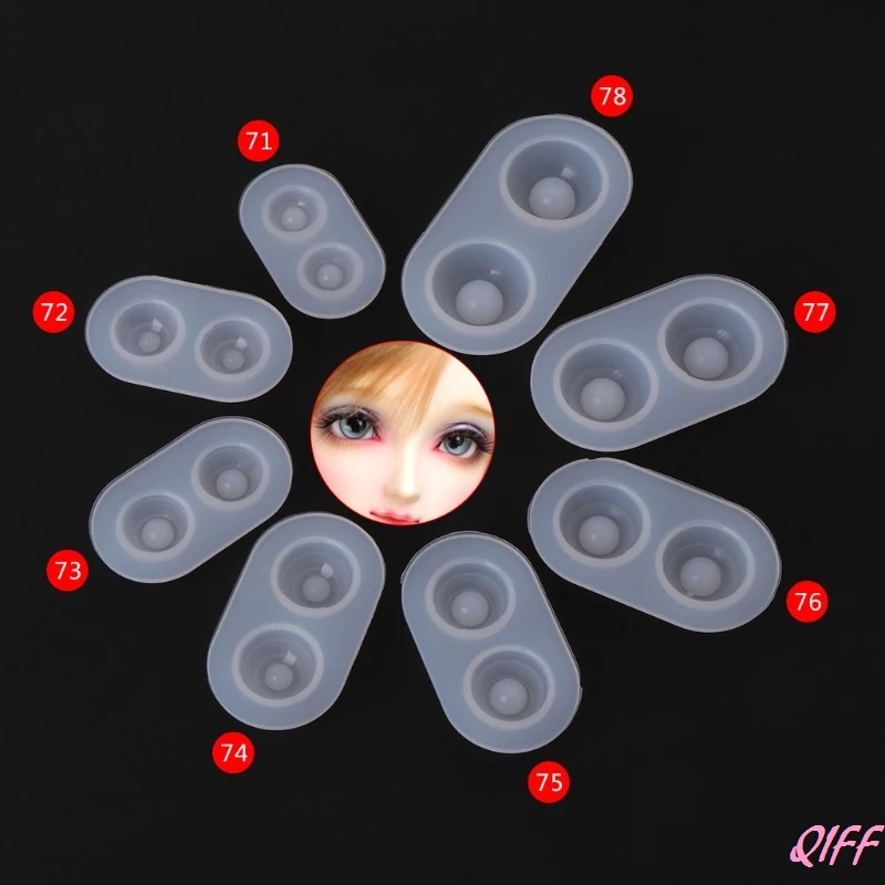 Прямая и силиконовые формы DIY куклы глаза 8 размеров смолы кулон зеркало Ремесла Изготовление ювелирных изделий APR28