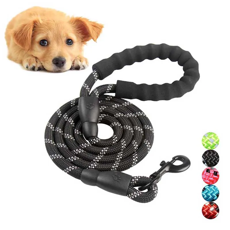 150cm Strong Nylon Pet Dog Leash Reflective Night Safety Outdoor Round