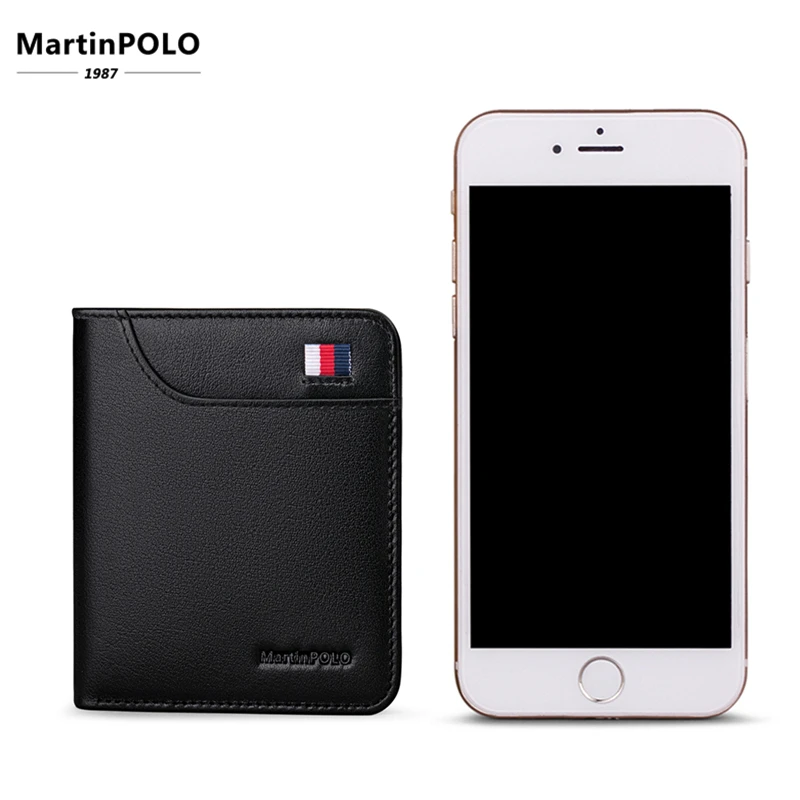 MartinPOLO мужской тонкий кошелек для визиток, кредитных карт, держатель для карт, кошелек из настоящей воловьей кожи, Мужская модная Повседневная мини-сумка для карт MP1001