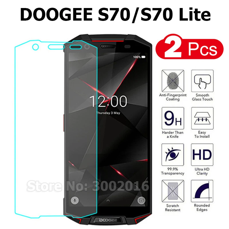 2 шт DOOGEE S70 закаленное стекло Высокое качество 9H Премиум Защита экрана смартфона Для DOOGEE S70 LITE IP 68 5,99 дюймов