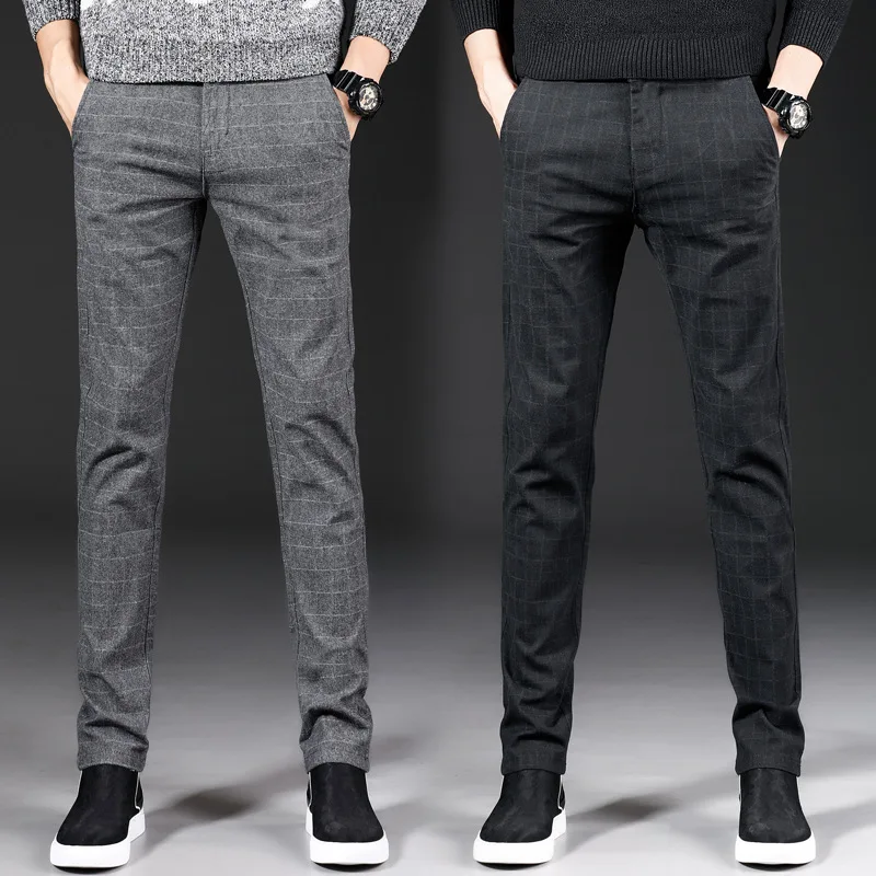 

2019 Fashion New High Quality Cotton Men Pants Spring and autumn Pants Male Classic British style Business Casual Trousers